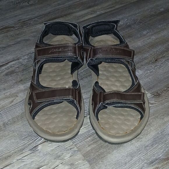 Eddie Bauer  Brown Grafton Hiking Outdoor Strap Support Sandals Sz 12